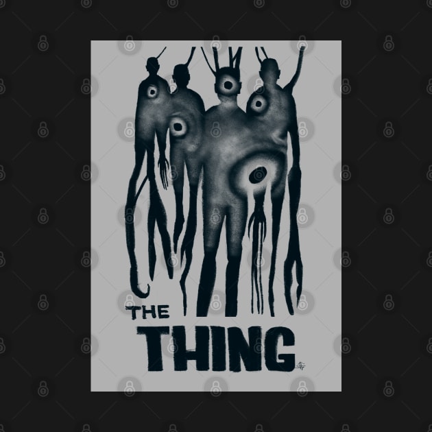 The Thing (BnW) by JRGDrawing