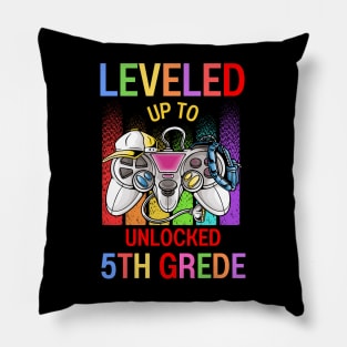 Leveled Up To Unlocked 5th Grade Video Game Back To School Pillow