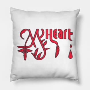 Love Lies Bleeding: My Heart in Amaranthus Caudatus Pillow