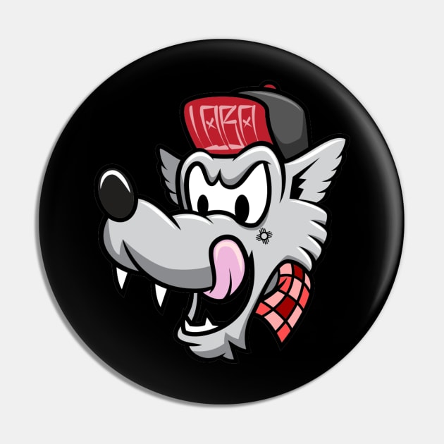 New School Lobo Pin by Bryan Gee Designs LLC