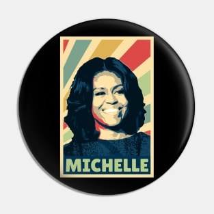 Michelle Obama Vintage Colors Pin