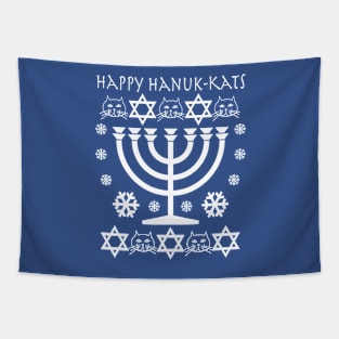 Happy Hanuk-kats Tapestry