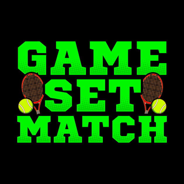 Cute Game Set Match Tennis Players by theperfectpresents