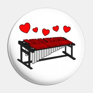 Valentines Marimba Marimbist Wedding Musician Pin