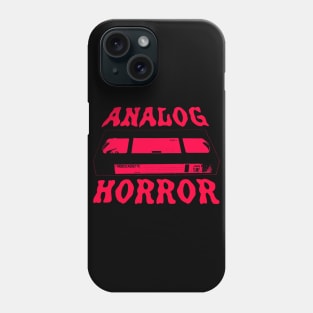 Analog Horror Red VHS Tape Retro 80's 90's Nostalgia Phone Case