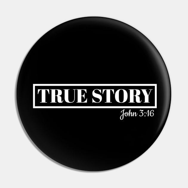 John 3:16 Bible Verse - Christian Pin by ChristianShirtsStudios