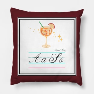 Aperol Spritz Queer Alphabet Card Pillow