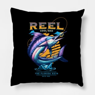 Reel Cool Dad The Florida Keys Father's Day Fishing Pillow