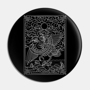 Chinese Egret Pin