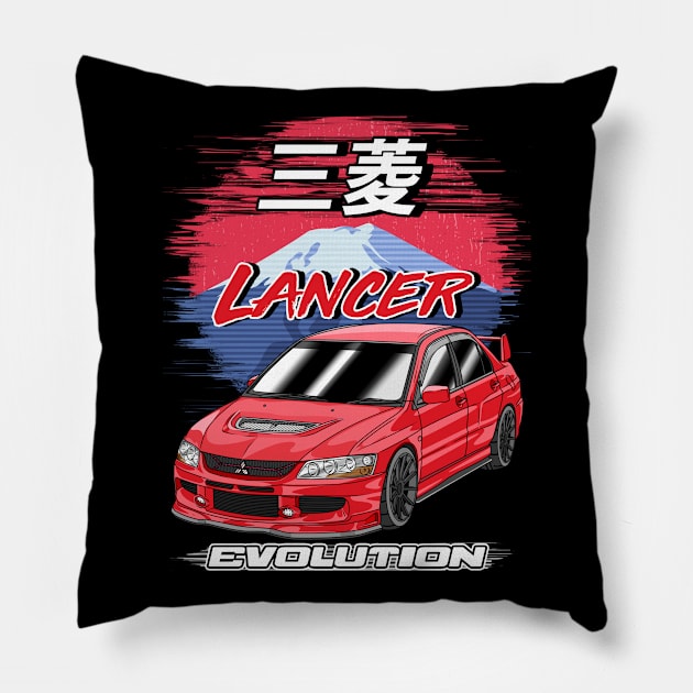 JDM Lancer Evolution 8 Pillow by Guyvit