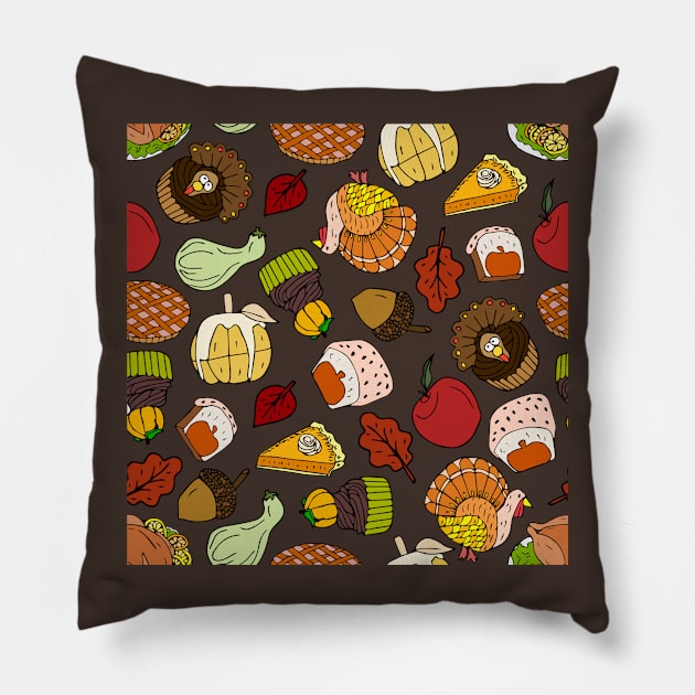 Thanksgiving Patterns Pillow by mrsmitful