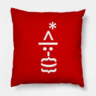 Santa with Beard Christmas Emoticon Pillow