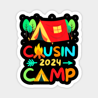 Cousin Camp 2024 Family Vacation Summer Camping Crew Match Magnet