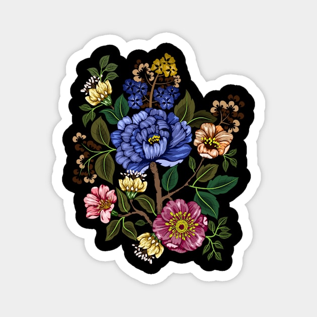 floral motifs Magnet by bless2015