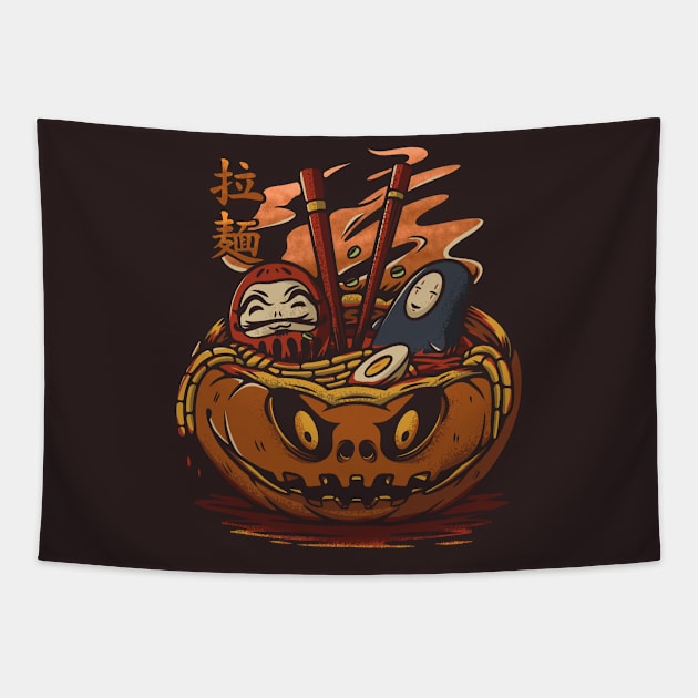 Ramen Halloween Tapestry by footmark studio