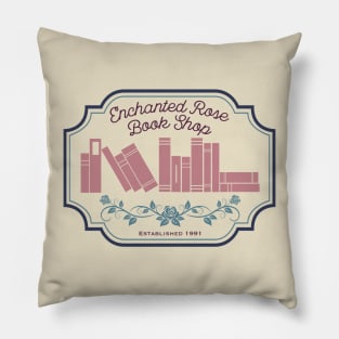 Enchanted Rose Book Store Pillow