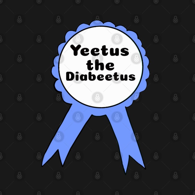 Yeetus the Diabeetus Ribbon - Blue by CatGirl101