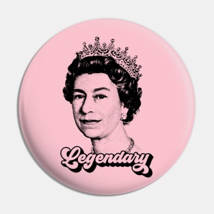 Queen Elizabeth T Shirt Legendary RIP - Queen of England Memoriam Pin