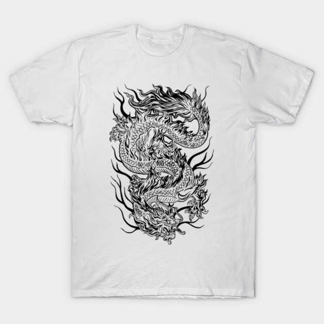 Tattoo Dragon Design - Chinese Dragon Tattoo - T-Shirt