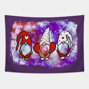 Gnomes Tie Dye Valentines Day Tie Dye Love Heart Girlfriend Tapestry