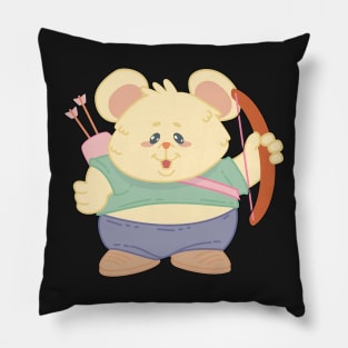 Archery Cute Hamster Rat Player - Girl Kids gift print Pillow