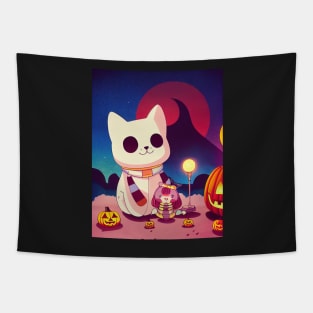 bee and puppycat halloween Tapestry