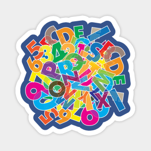 Bright letters and numbers Magnet