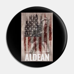 Team Aldean Vertical American Flag Pin