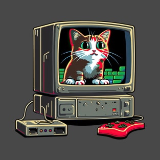 Cat retro gaming TV T-Shirt