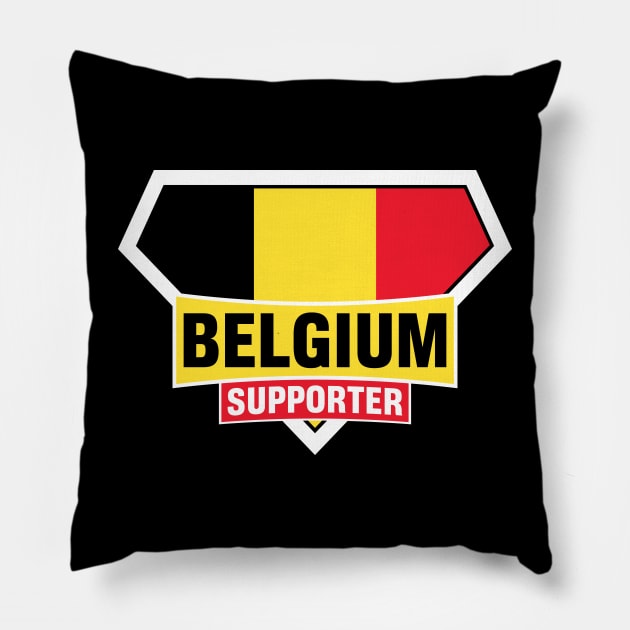 Belgium Super Flag Supporter Pillow by ASUPERSTORE