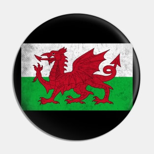 Wales / Cymru Vintage Faded Flag Design Pin