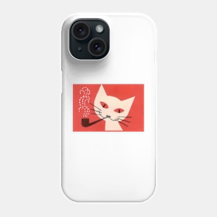 Cat with a Pipe - 1960s Czechoslovakian Matchbook Phone Case