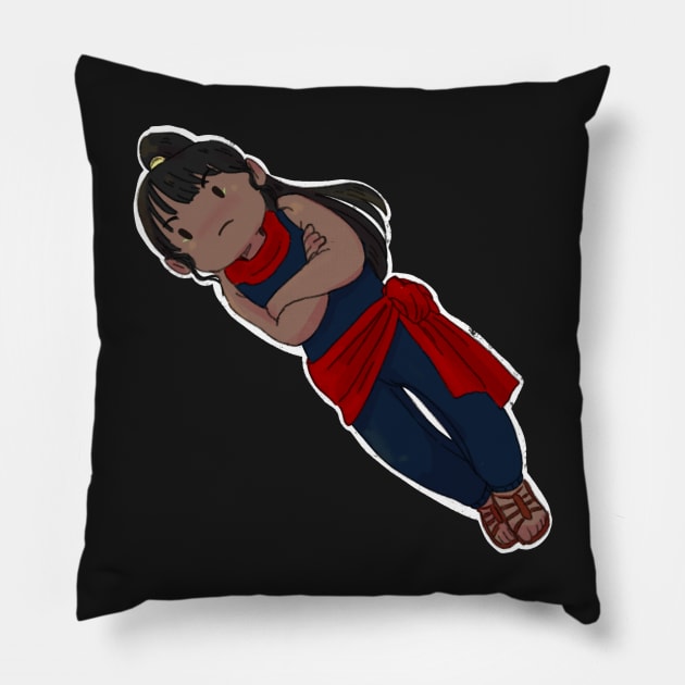 Maxine Sticker Pillow by Clairosene