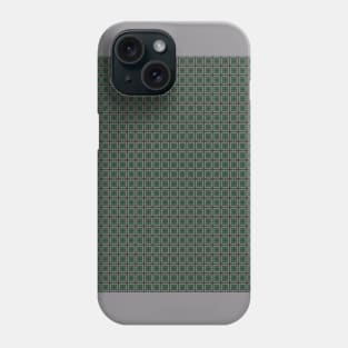 Mosaics in green and brown lines Phone Case