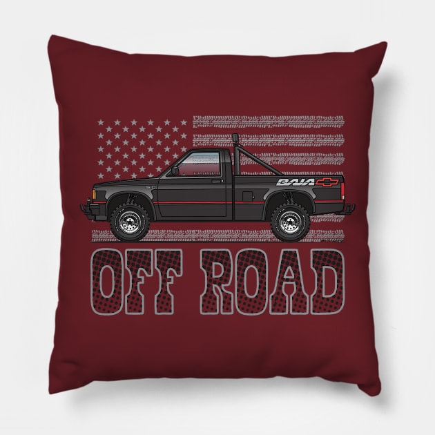 Off Road-Black Pillow by JRCustoms44