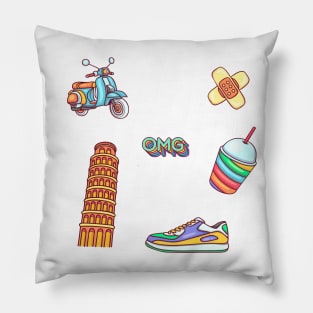 Fun Sticker Pack Pillow