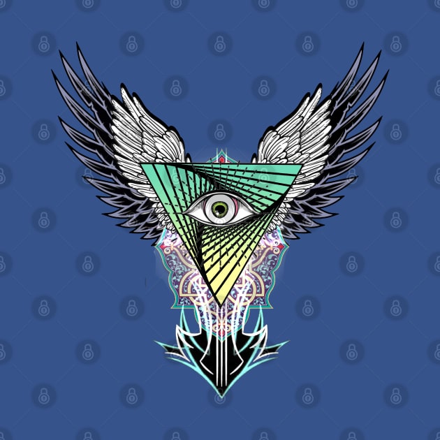 Illuminati winged pyramid by Deep creativity