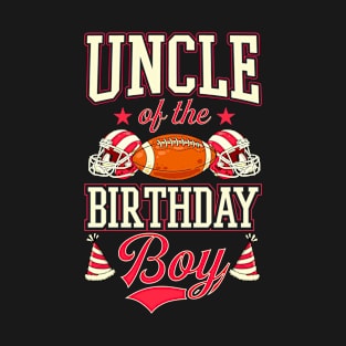 Uncle of the Birthday Boy Matching Football Birthday Party T-Shirt