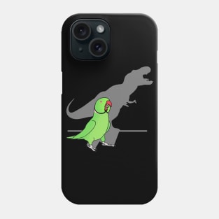 T-rex shadow - green indian ringneck Phone Case