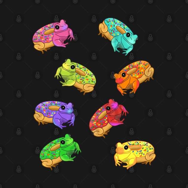 Donut Frog Doodle Pattern by FandomizedRose