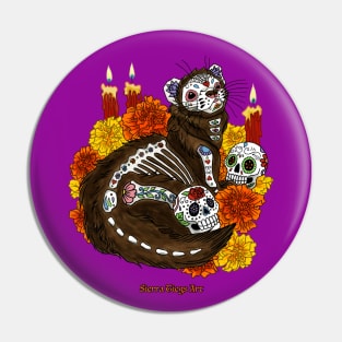 Dia de los Muertos: Ferret Pin