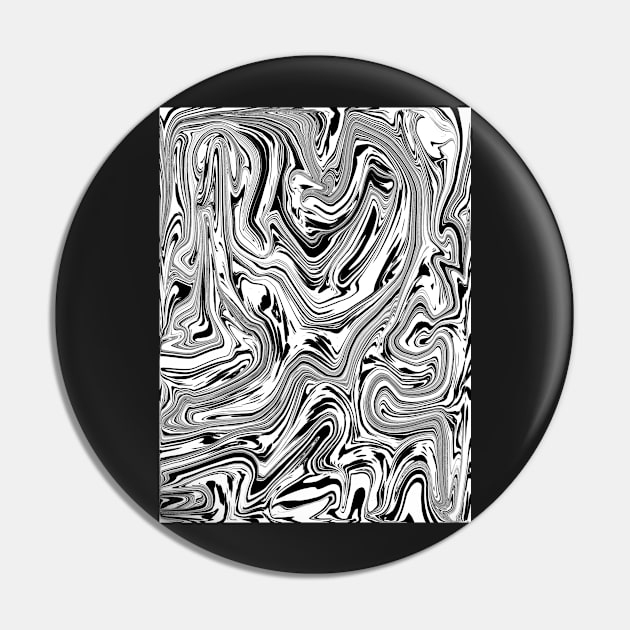 Abstract Black Strain Pattern Pin by k-creatif