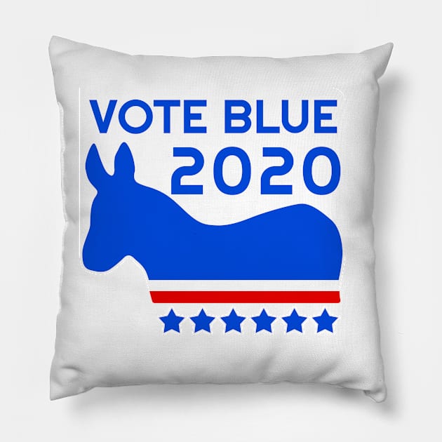 Vote Blue 2020 Pillow by blueavocado