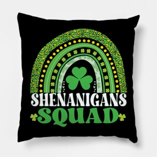 Shenanigans Squad - Retro Rainbow St Patricks Day Pillow