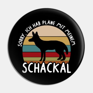 Pläne mit Schackal Savanne Afrika Sunset Spruch Pin