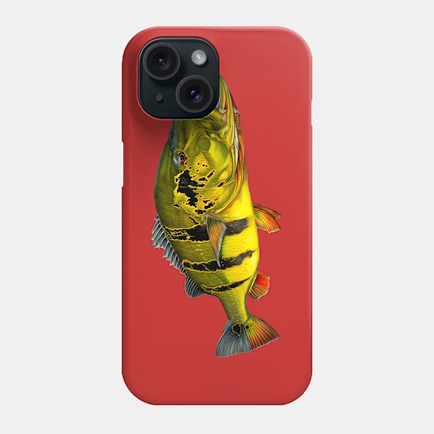 PEACOCK BASS Phone Case by Art by Paul