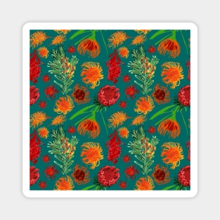 Australian Native Floral Pattern Magnet