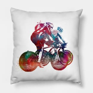 Cycling Bike sport art #cycling #sport Pillow