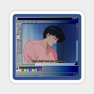 SAD COMPUTER VAPORWAVE SAD JAPANESE ANIME AESTHETIC Magnet