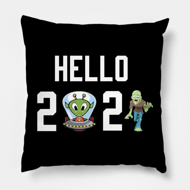 Hello 2021 zombie Pillow by DesStiven